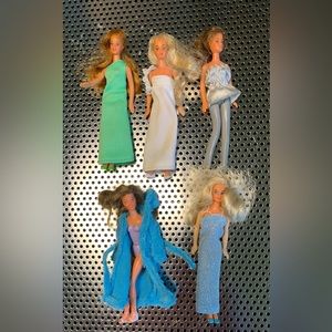 Lot of 5 Vintage Kenner Glamour Gals dolls 80s
